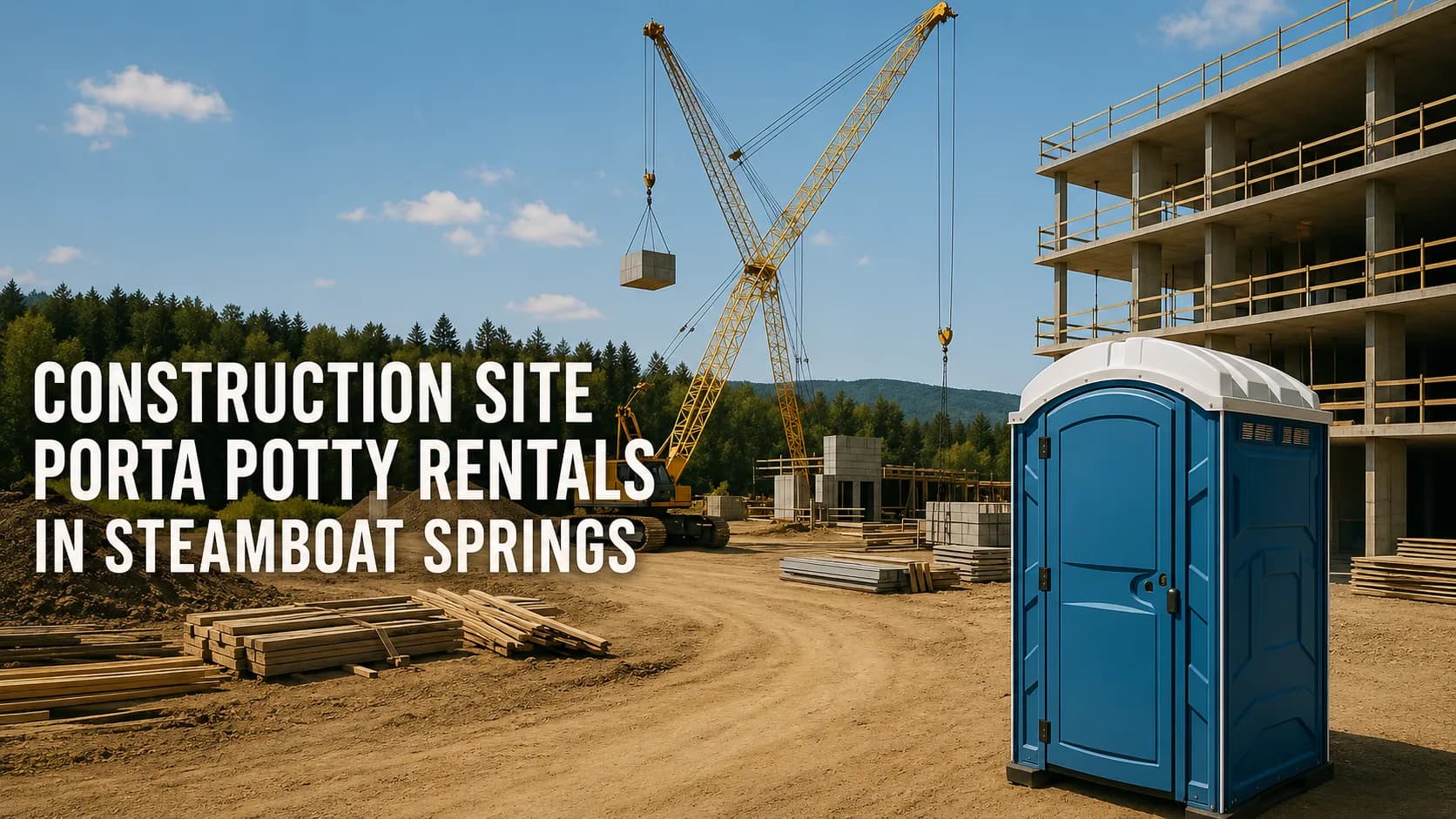 Construction site porta potty rentals in Steamboat Springs Colorado