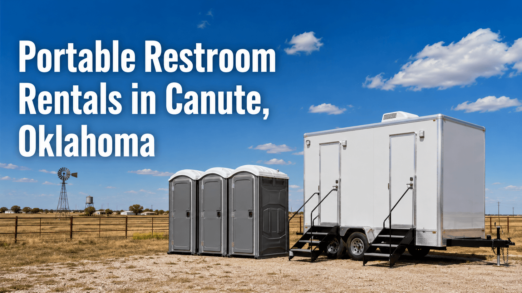 Portable restroom rentals in Canute, Oklahoma