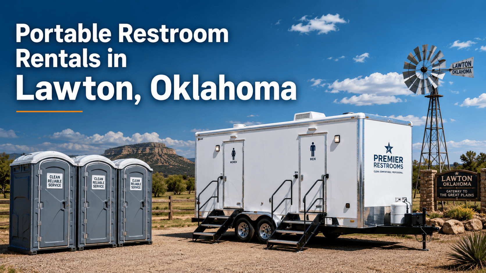 Portable restroom rentals in Lawton, Oklahoma
